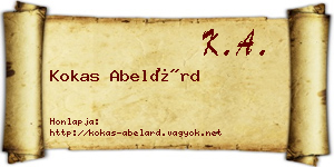 Kokas Abelárd névjegykártya